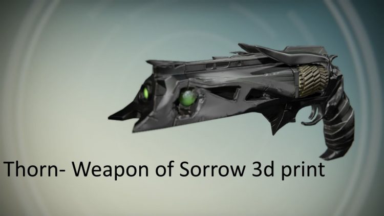 Thorn hand cannon weapon of sorrow 3d print