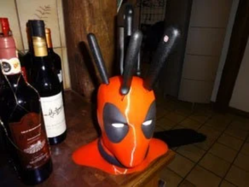 Deadpool Knife Block Knife Holder deadpool Kitchen dead pool 3d Print file