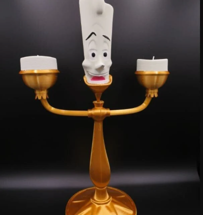 Lumiere Beauty and the Beast Candle Holder Model Stl 3d print file