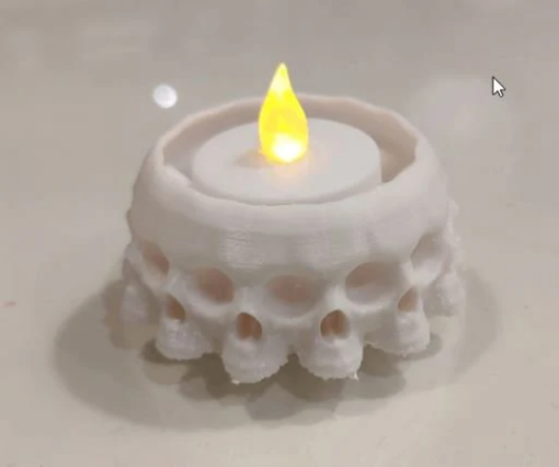 Skull Candle Holder Bowl home decor Plant Holder 3D Print