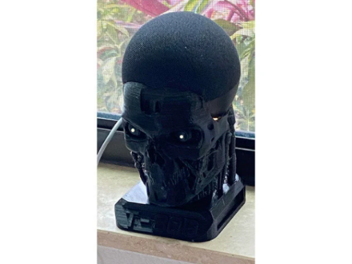 Amazon echo dot Holder Terminator head T800 echo dot stand 3d print