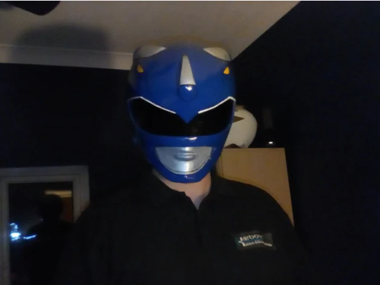 Blu Power Ranger Helmet cosplay costume 3d print