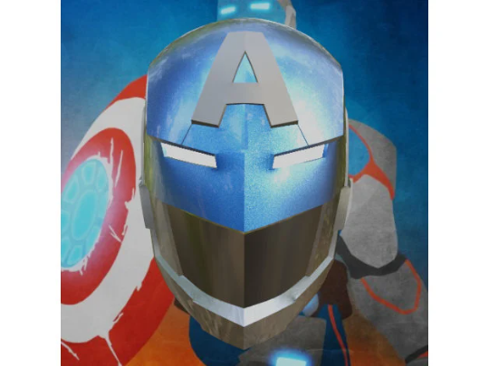 Civil Warrior helmet Capitan America 3d print