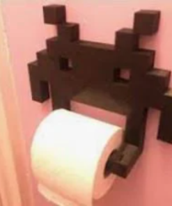 Space Invaders Toilet Paper Holder Toilet paper dispenser 3d print