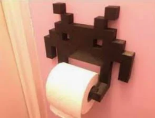 Space Invaders Toilet Paper Holder Toilet paper dispenser 3d print