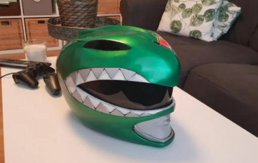 Green Power Ranger Helmet cosplay 3d print