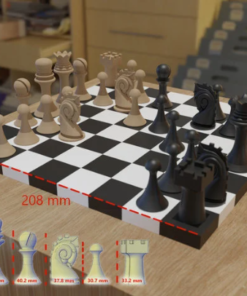 Antique chess set 3d print