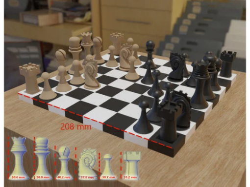 Antique chess set 3d print