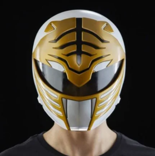 White Power Ranger Helmet cosplay costume 3d print