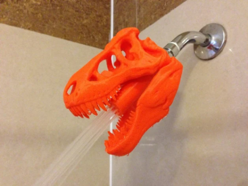 Head Shower T-Rex for children 3d print