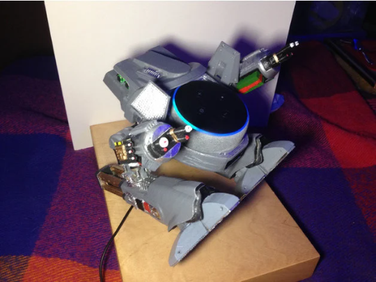Amazon Alexa Eco Dot Robo Holder Model Stl 3d print file