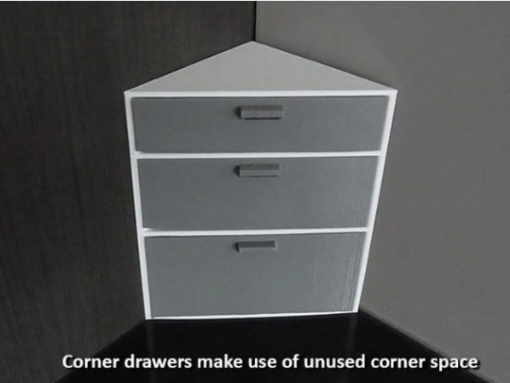 Organizer Corner Drawer items clothes organizer home garage 3D Print