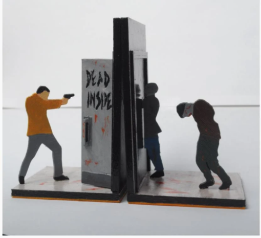 Walking dead bookend book holding book end 3d print