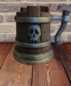 Medieval Skull Pirate Beer Mug 3d print