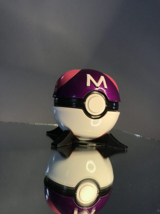 Pokemon Go Pokeball Master Ball Functional Stl Replica Model 3d print