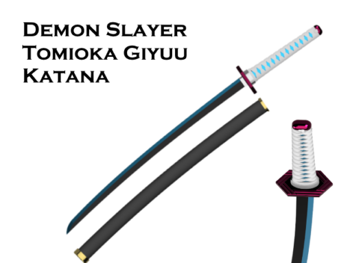 Demon Slayer Tomioka Giyuu Katana Sword Stl Replica Cosplay Model 3d print