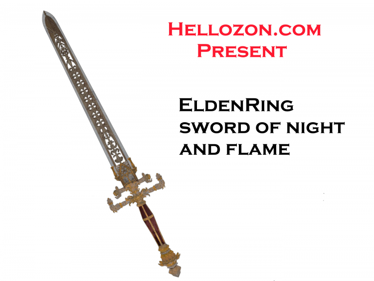 Elden Ring Sword of Night and Flame Replica Stl Cosplay Model 3d print