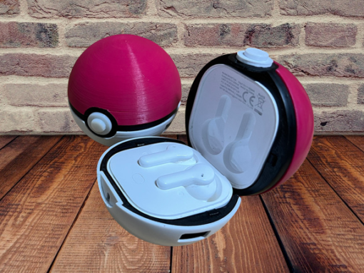 Pokemon Pokeball Earphones Holder Model 3d print