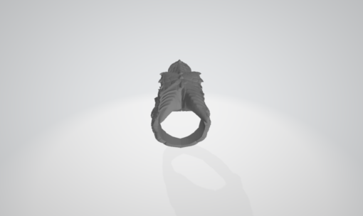 Gothic Dragon Power Ring Model Object 3d print file