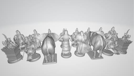 Amazing Asia Medieval Chess Full Set Model Stl 3d print file