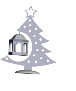 Christmas Tree Lamp House Decor Model Stl 3d print file