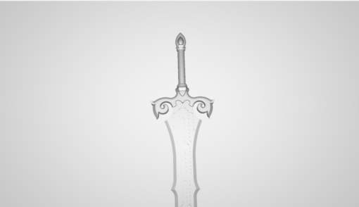 Zelda Breath of the Wilde Flameblade Sword Cosplay Real Size Model Stl 3d print file