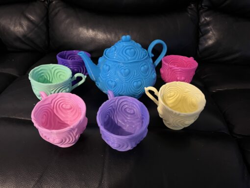 Love Heart Tea Set Model 3d print file