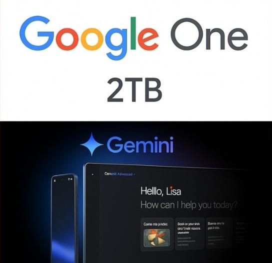 Google One 2TB + Gemini Pro | 1 Year Official